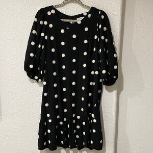 Blu Pepper Black and White Polka Dot Dress